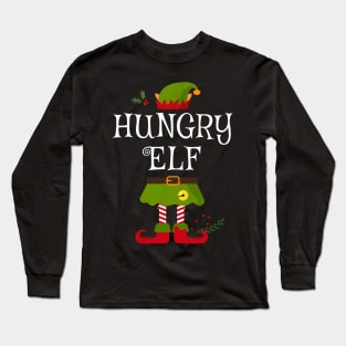 Hungry Elf Shirt , Family Matching Group Christmas Shirt, Matching T Shirt for Family, Family Reunion Shirts Long Sleeve T-Shirt